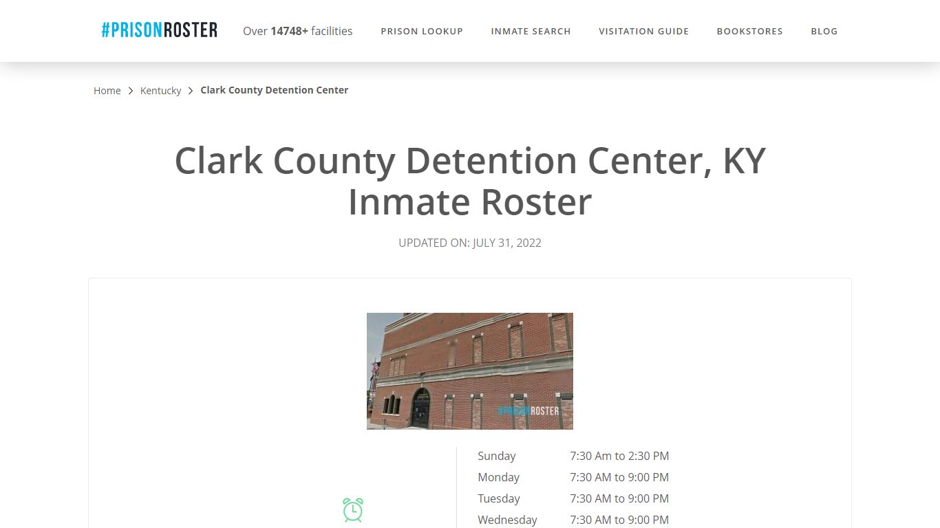 Clark County Detention Center, KY Inmate Roster - Prisonroster